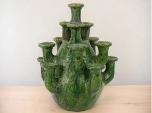 Tamegroute Sculptural Vessel – Green