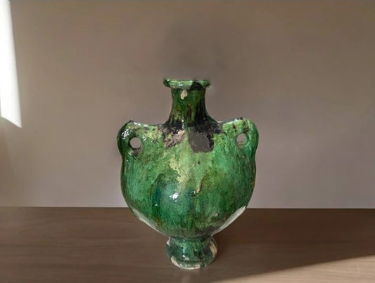 Tamegroute Sculptural Vessel – Green