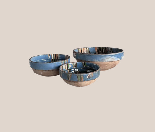 Fieldstone Ceramic Bowl - Blue
