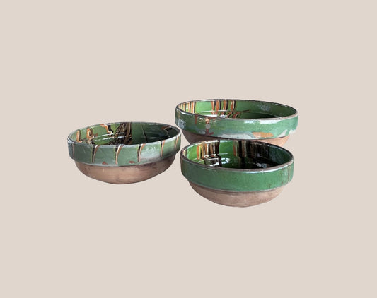 Fieldstone Ceramic Bowl - Green