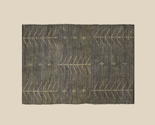 Malika Handwoven Hemp Rug - Black