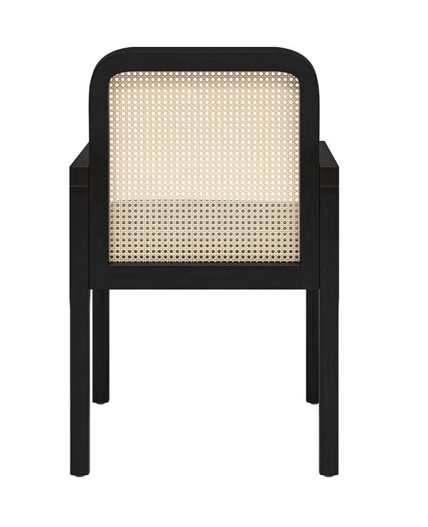 Antonius Rattan Dining Chair Set of 2 - Black