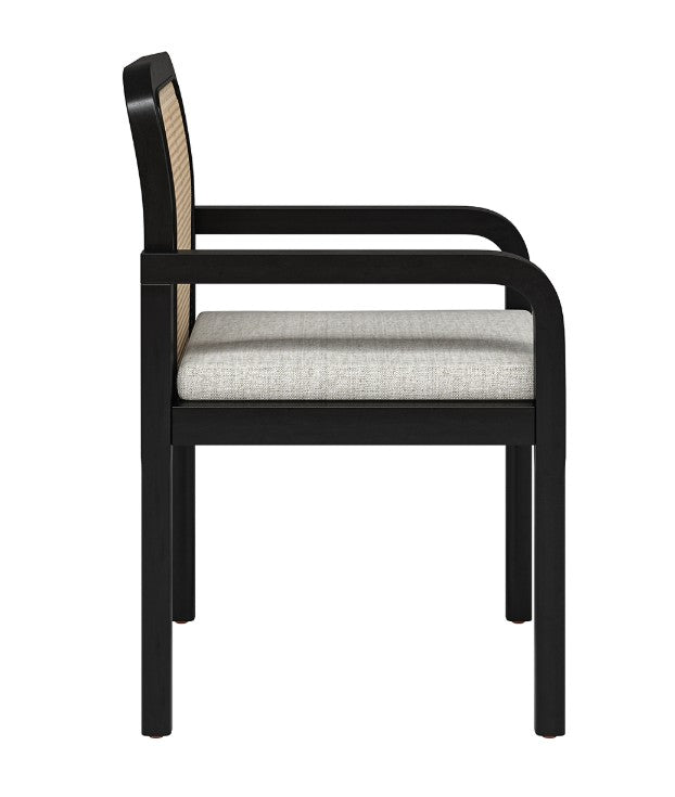 Antonius Rattan Dining Chair Set of 2 - Black