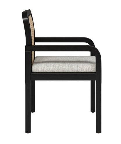 Antonius Rattan Dining Chair Set of 2 - Black