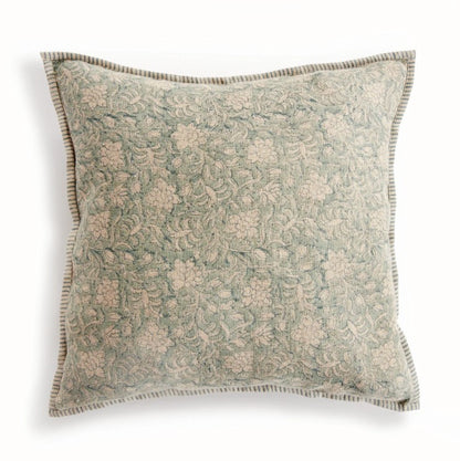 Henriella European Linen Pillow - Vintage Teal