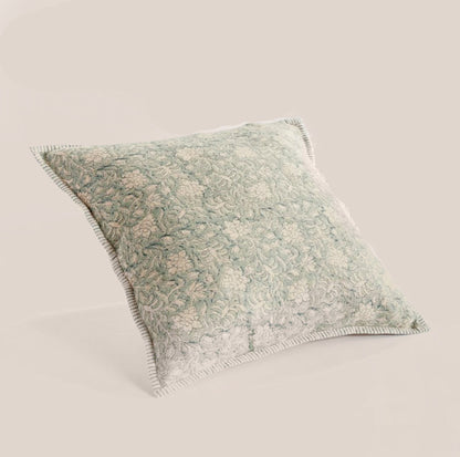 Henriella European Linen Pillow - Vintage Teal