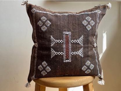Dune Silk Pillow Cover - Terracotta Brown