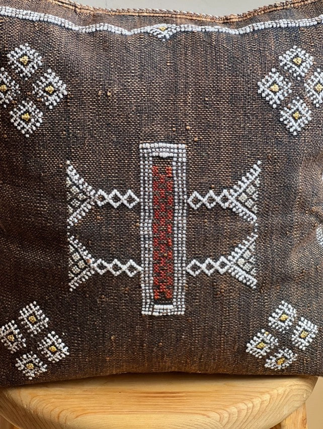 Dune Silk Pillow Cover - Terracotta Brown